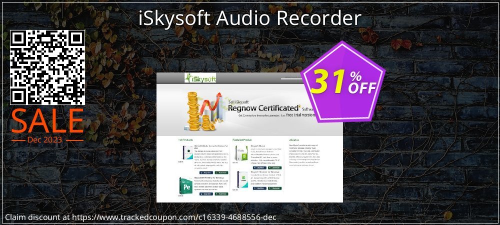 iSkysoft Audio Recorder coupon on World Whisky Day offering discount