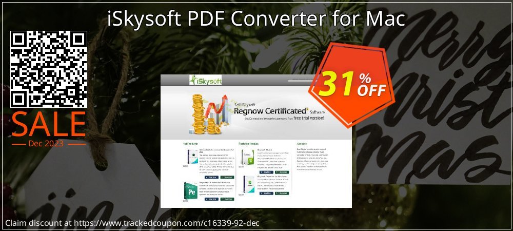 iSkysoft PDF Converter for Mac coupon on National Memo Day sales