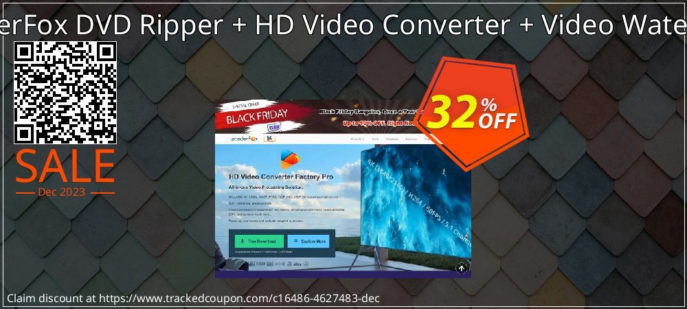 Get 30% OFF WonderFox DVD Ripper + HD Video Converter + Video Watermark offering sales