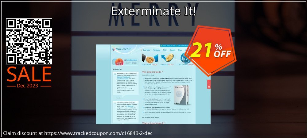 Exterminate It! coupon on Working Day sales