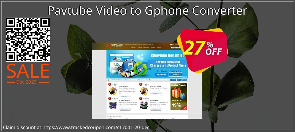 Pavtube Video to Gphone Converter coupon on National Walking Day promotions