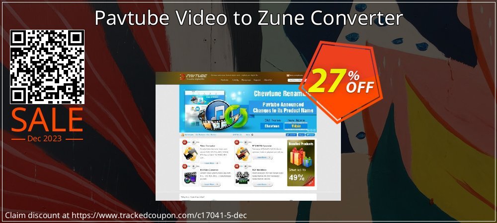 Pavtube Video to Zune Converter coupon on National Walking Day offer