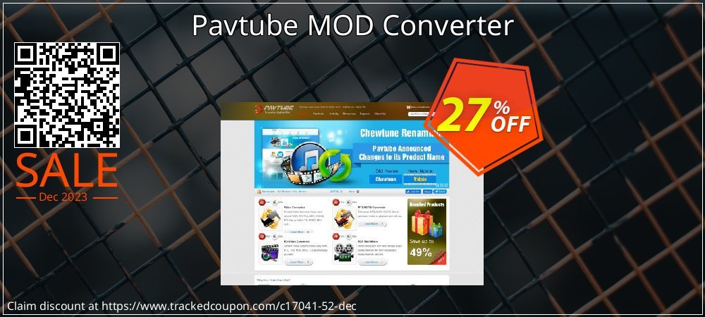 Pavtube MOD Converter coupon on Working Day offering sales