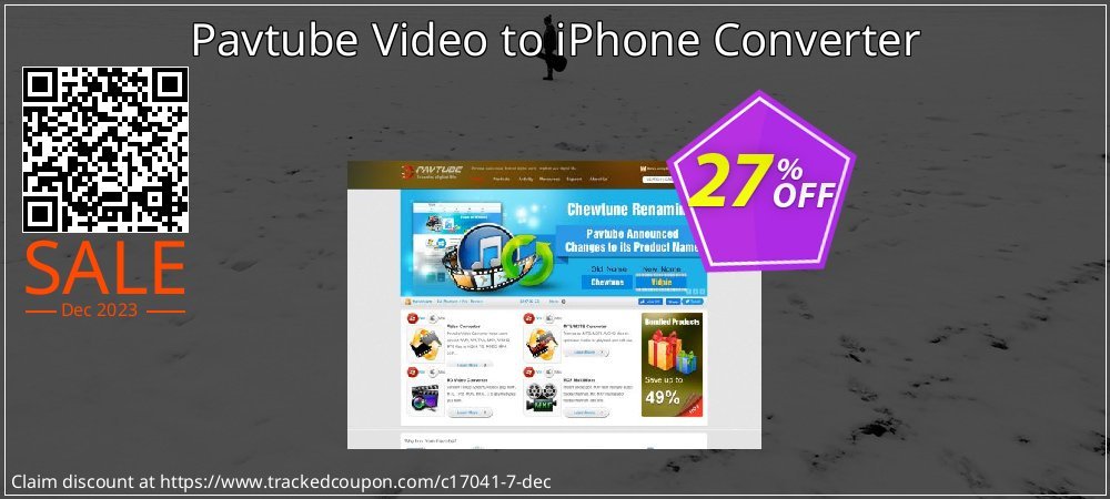 Pavtube Video to iPhone Converter coupon on Working Day offering sales