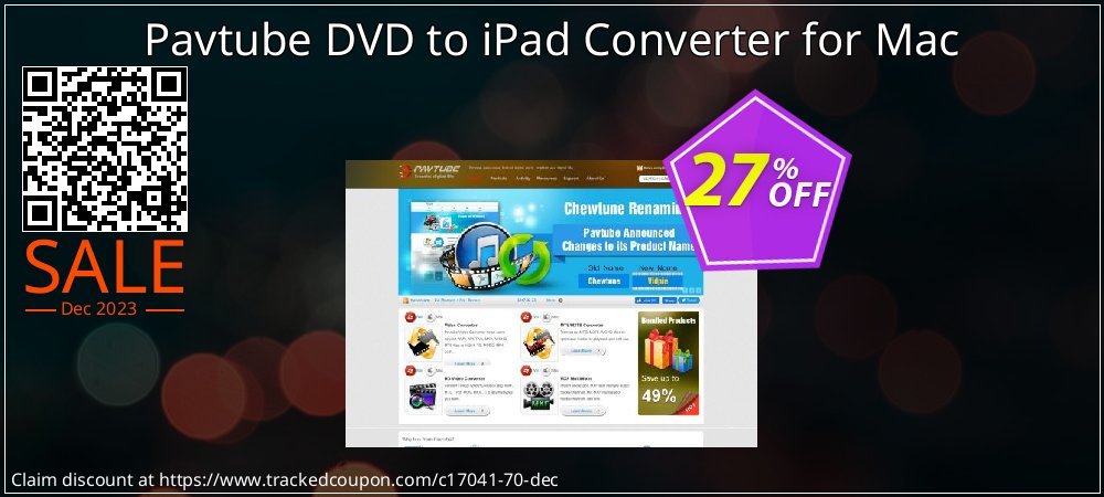 Pavtube DVD to iPad Converter for Mac coupon on Mother Day offering sales