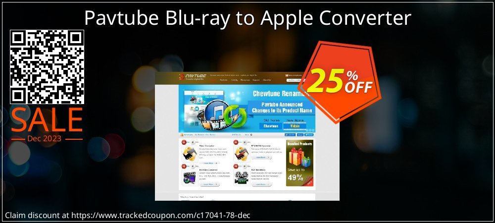 Pavtube Blu-ray to Apple Converter coupon on Virtual Vacation Day offer