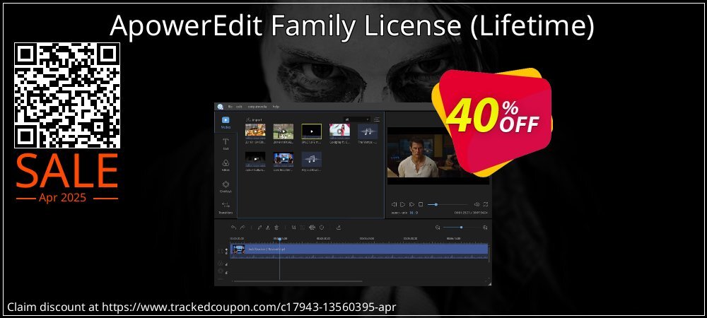 ApowerEdit Family License - Lifetime  coupon on Mother Day offering sales