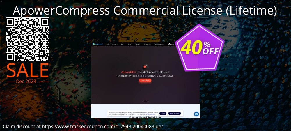 Get 40% OFF ApowerCompress Commercial License (Lifetime) sales