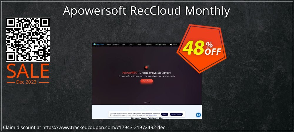 Apowersoft RecCloud Monthly coupon on April Fools' Day promotions