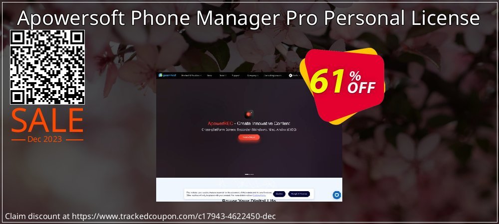 Apowersoft Phone Manager Pro Personal License coupon on Mother's Day offering sales