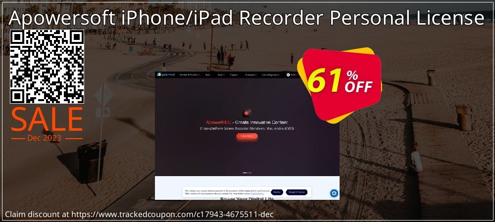 Apowersoft iPhone/iPad Recorder Personal License coupon on World Whisky Day offer