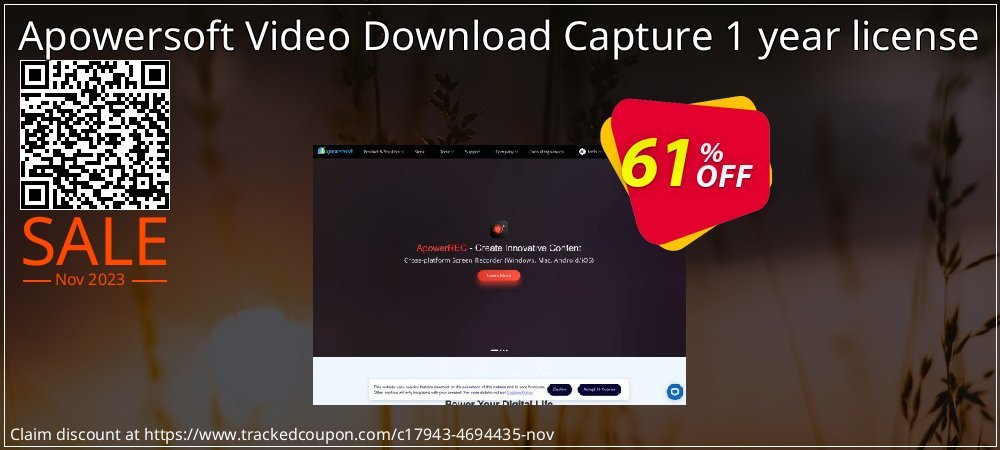 Apowersoft Video Download Capture 1 year license coupon on National No Smoking Day super sale