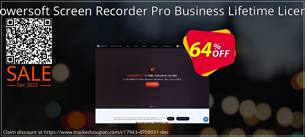 Apowersoft Screen Recorder Pro Business Lifetime License coupon on World Whisky Day offering sales