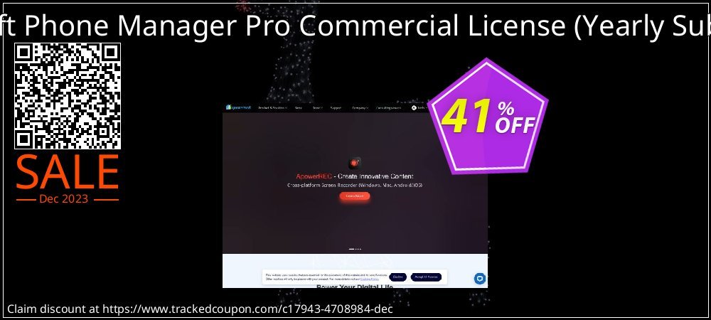 Apowersoft Phone Manager Pro Commercial License - Yearly Subscription  coupon on National Smile Day offering discount