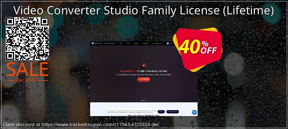 Video Converter Studio Family License - Lifetime  coupon on National Walking Day promotions