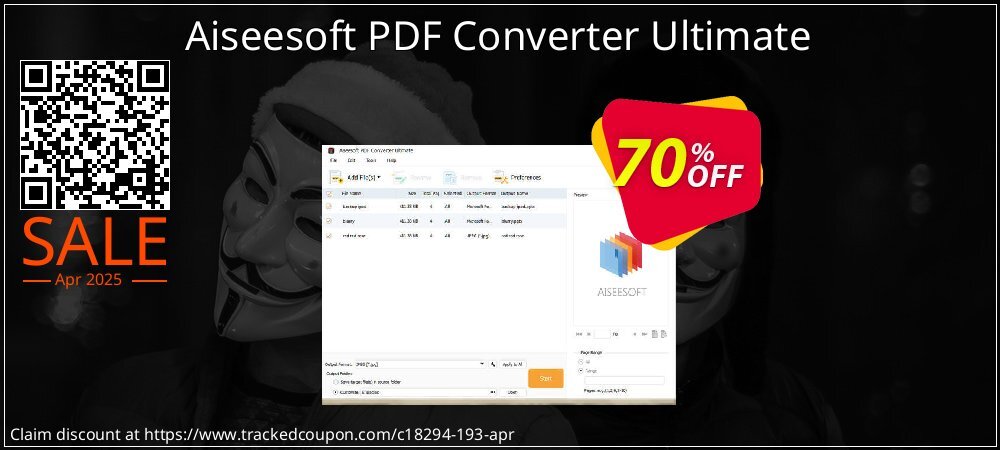 Aiseesoft PDF Converter Ultimate coupon on Easter Day discount