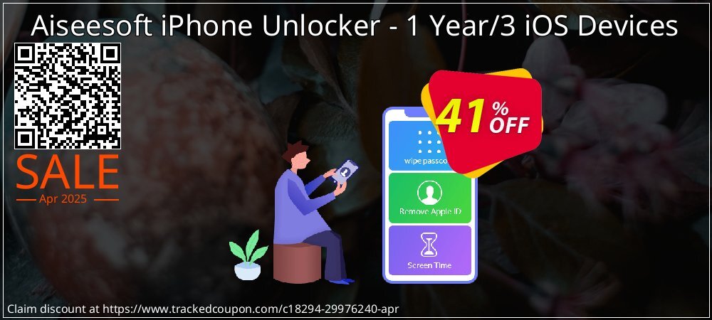 Aiseesoft iPhone Unlocker - 1 Year/3 iOS Devices coupon on World Backup Day deals