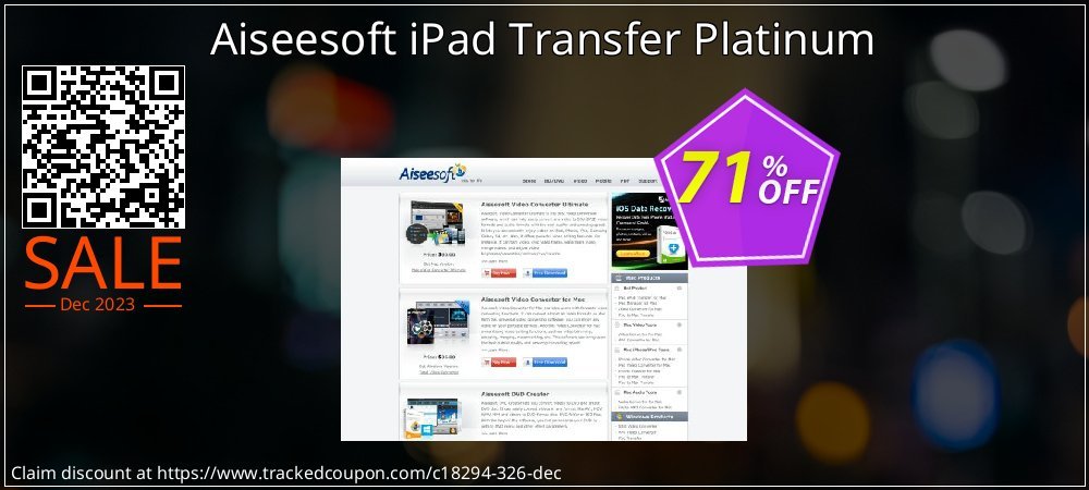 Aiseesoft iPad Transfer Platinum coupon on World Party Day deals