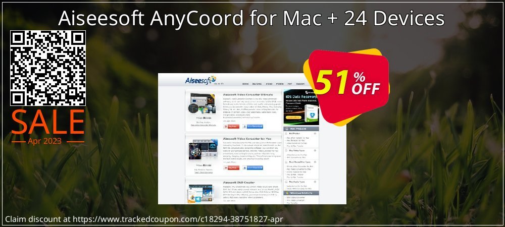 Aiseesoft AnyCoord for Mac + 24 Devices coupon on April Fools' Day offering discount