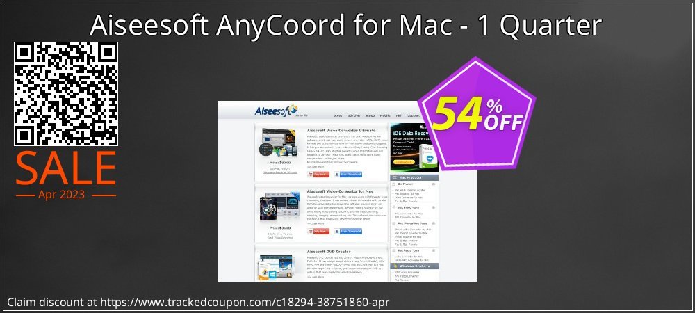 Aiseesoft AnyCoord for Mac - 1 Quarter coupon on National Walking Day deals