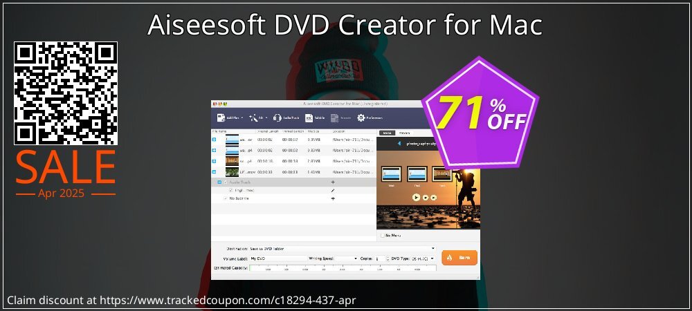 Aiseesoft DVD Creator for Mac coupon on April Fools' Day offering discount