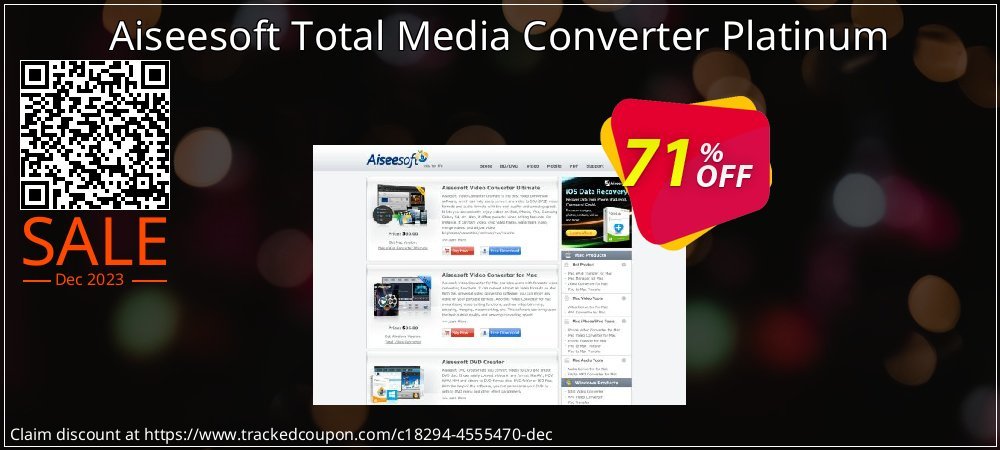Get 70% OFF Aiseesoft Total Media Converter Platinum offering sales