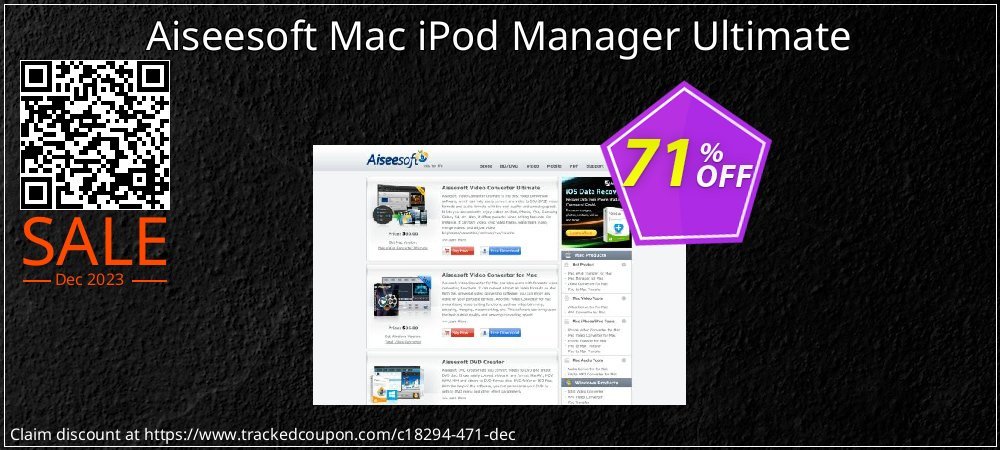 Aiseesoft Mac iPod Manager Ultimate coupon on World Party Day offer