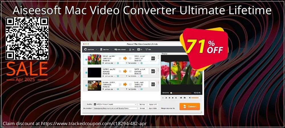 Aiseesoft Mac Video Converter Ultimate Lifetime coupon on Working Day offering sales