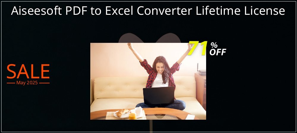 Aiseesoft PDF to Excel Converter Lifetime License coupon on Easter Day offering sales