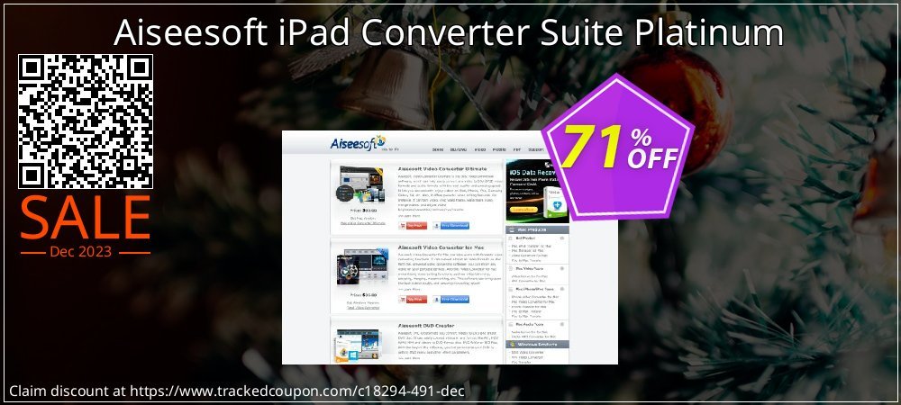 Aiseesoft iPad Converter Suite Platinum coupon on World Party Day offering discount