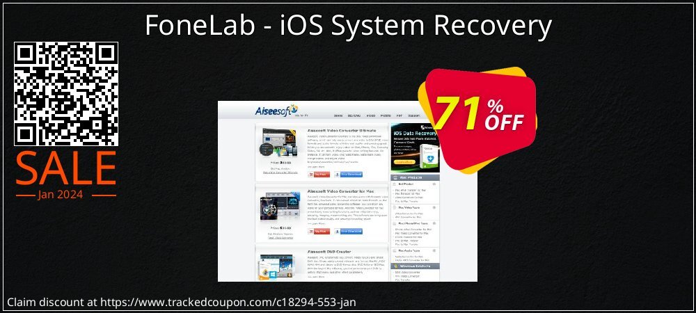 FoneLab - iOS System Recovery coupon on Christmas & New Year offer