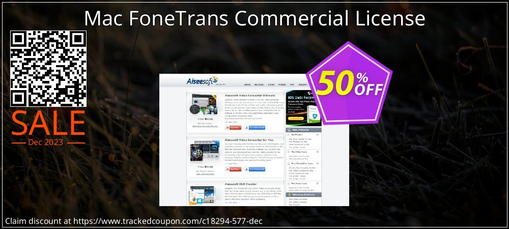 Mac FoneTrans Commercial License coupon on April Fools' Day sales