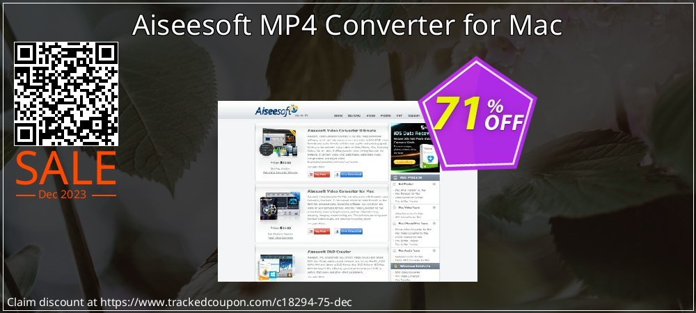 Aiseesoft MP4 Converter for Mac coupon on National Walking Day offer