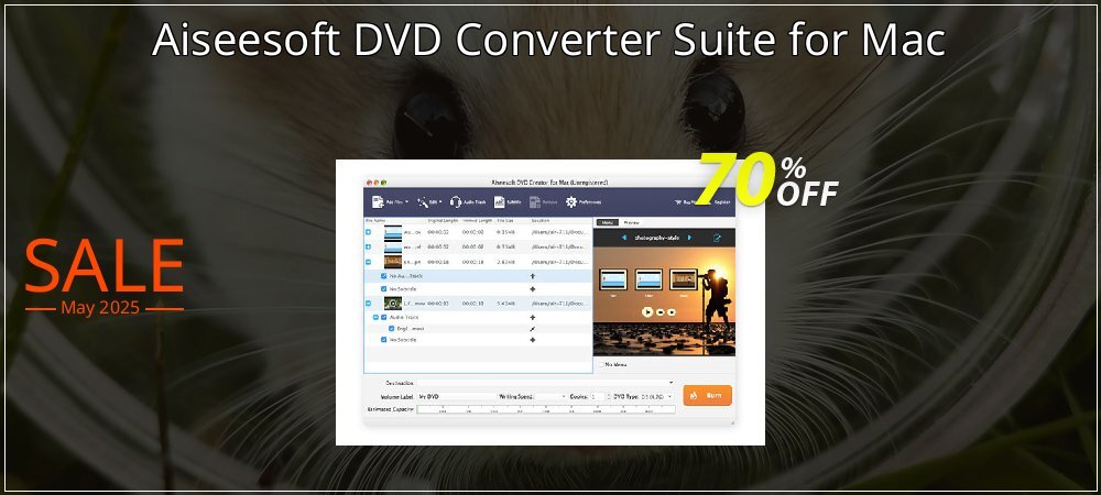 Aiseesoft DVD Converter Suite for Mac coupon on Mother's Day promotions