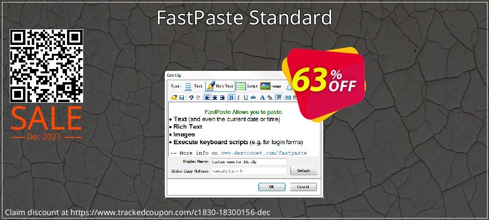 FastPaste Standard coupon on World Party Day offer