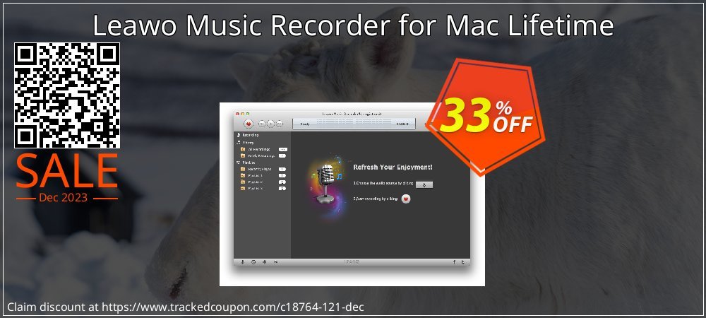 Leawo Music Recorder for Mac Lifetime coupon on Christmas & New Year offering discount
