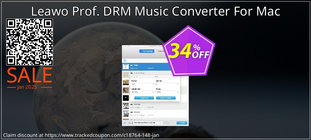 Leawo Prof. DRM Music Converter For Mac coupon on Easter Day offering sales