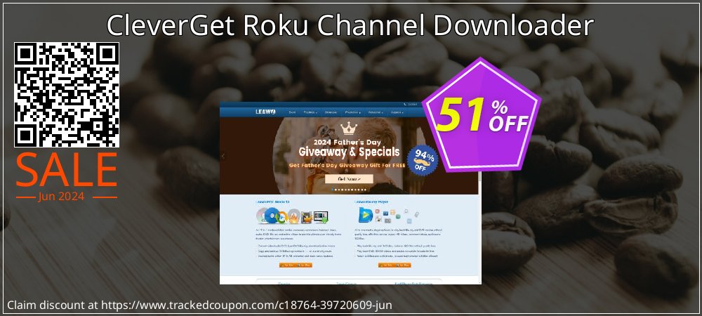 CleverGet Roku Channel Downloader coupon on World Password Day offer