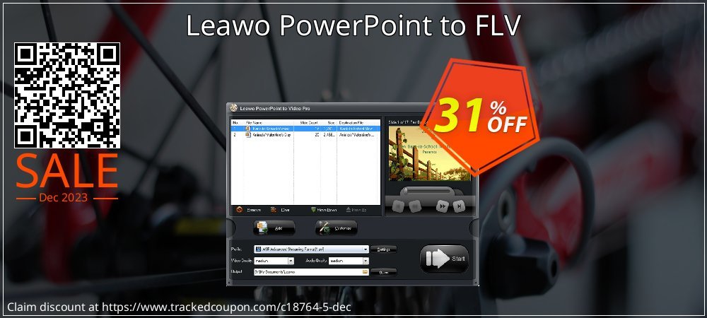 Leawo PowerPoint to FLV coupon on National Walking Day super sale