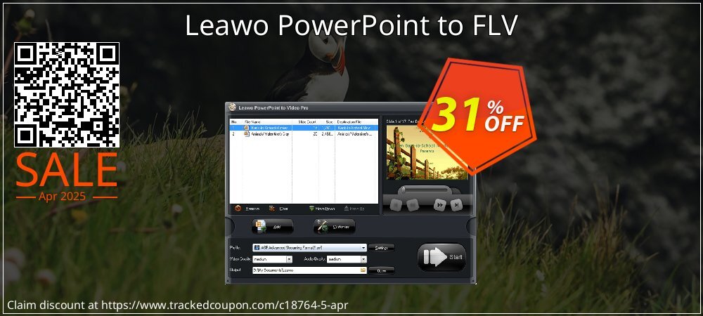 Leawo PowerPoint to FLV coupon on National Walking Day super sale