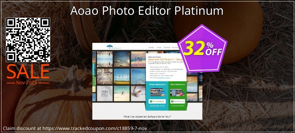 Aoao Photo Editor Platinum coupon on National Memo Day offering sales