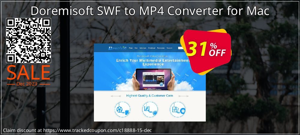Doremisoft SWF to MP4 Converter for Mac coupon on World Backup Day offering discount