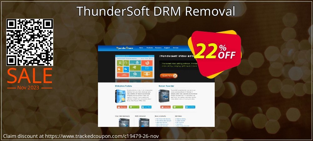ThunderSoft DRM Removal coupon on World Party Day offering discount