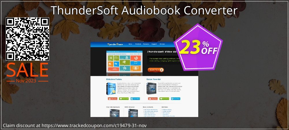 ThunderSoft Audiobook Converter coupon on Palm Sunday promotions