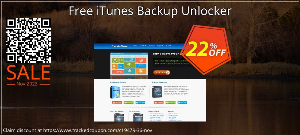 Free iTunes Backup Unlocker coupon on World Party Day offering sales
