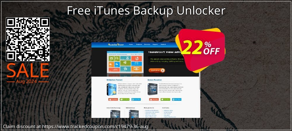 Free iTunes Backup Unlocker coupon on World Party Day offering sales