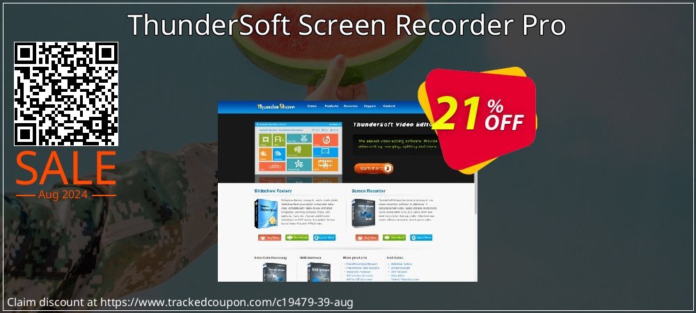 Get 20% OFF ThunderSoft Screen Recorder Pro offering sales