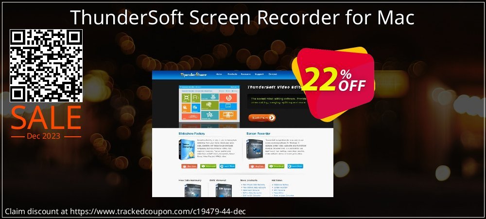 Get 20% OFF ThunderSoft Screen Recorder for Mac discounts