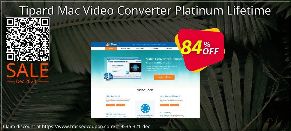 Tipard Mac Video Converter Platinum Lifetime coupon on Palm Sunday discount