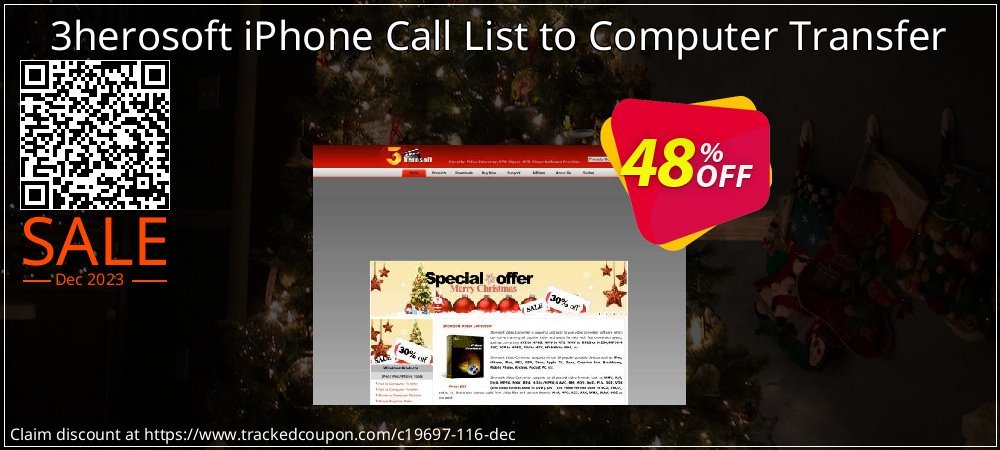 3herosoft iPhone Call List to Computer Transfer coupon on World Party Day super sale